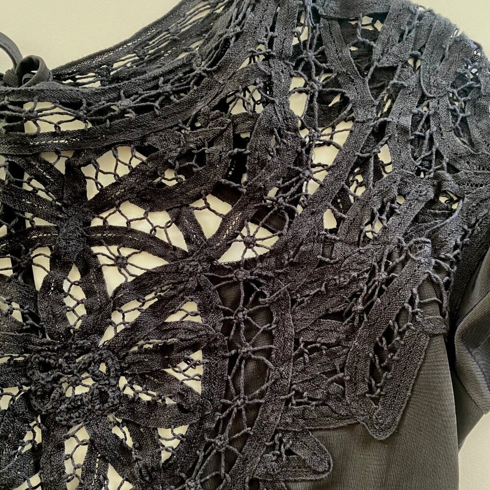 ❌ SOLD ❌ FOR LOVE & LEMONS - Penelope Crochet Lace Bodysuit in Black - Picture 4 of 8